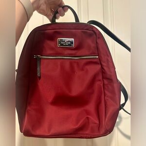 Kate Spade Burgundy Backpack